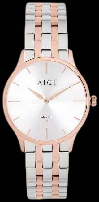 Aigi Watches Glacier Rose 36mm Two-Tone Watch