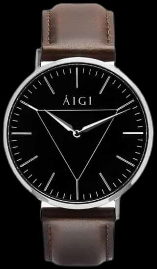 Aigi Watches Polaris 40MM Brown Leather