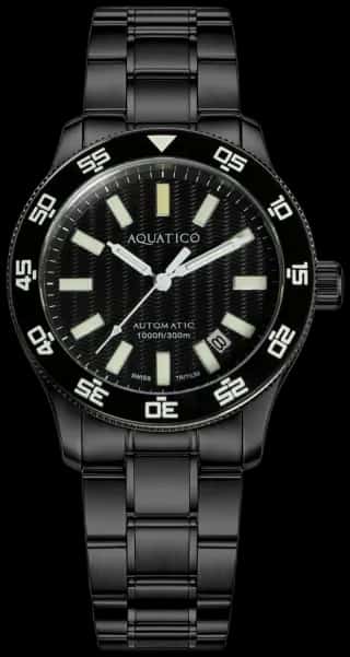 Aquatico Sea Sentinel Tritium DLC Black Black Dial