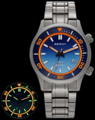 BERNY BERNY-Men Automatic Titanium Diver Watch-AMT149MS