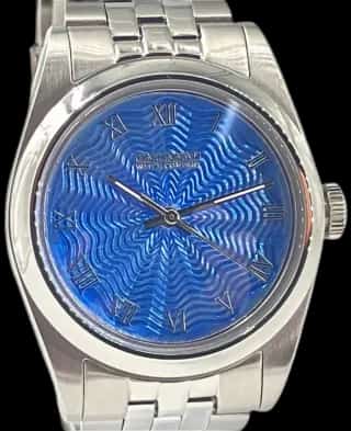 Cincinnati Watch Company Blue enamel over Guilloché