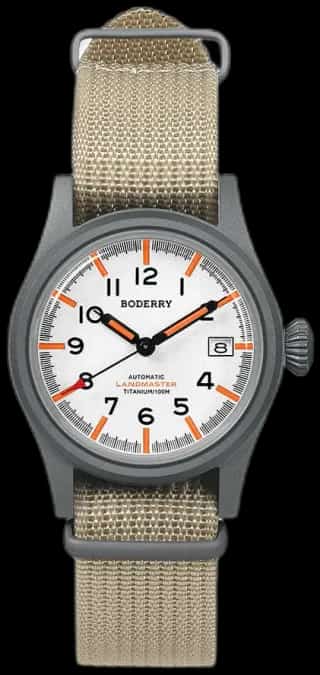 Boderry LANDMASTER - 100M Waterproof Titanium Automatic Field Watch