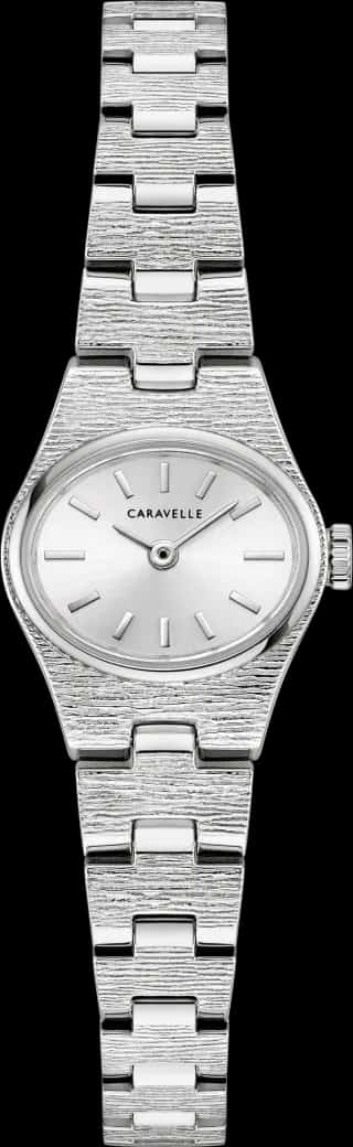 Bulova Silver-Tone Dial Stainless Steel Bracelet Vintage Dress 43L228