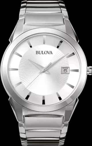 Bulova Classic Men's Silver White Dial Stainless Steel Watch