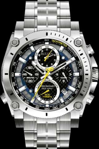 Bulova Icon Precisionist Men's Black Dial Stainless Steel Watch