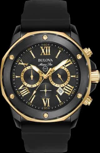 Bulova Marine Star Men's Black IP Chronograph Watch