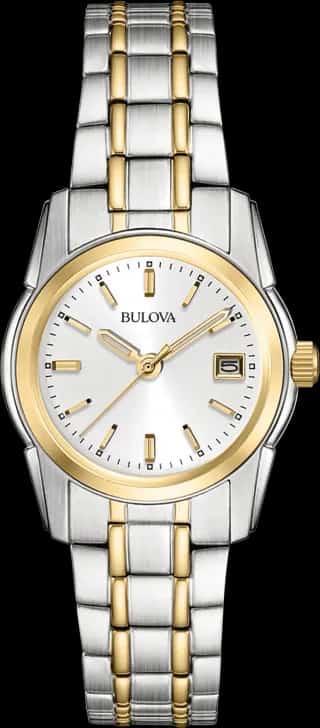 Bulova Classic Women's Gold Two-Tone Silver Dial Classic Watch