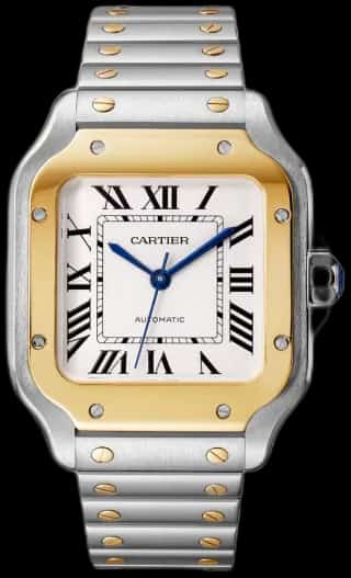Cartier Santos de Cartier Medium Model Yellow Gold