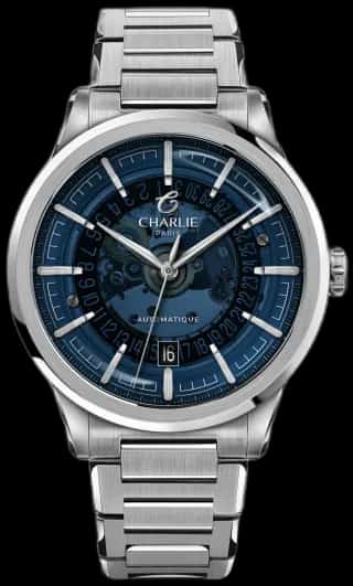 Charlie Paris Watches ALLIANCE - Saphir (39.5mm steel automatic)