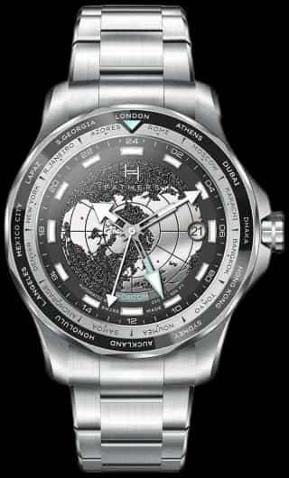 Fathers Globetrotter Black – Orologio GMT Automatico Swiss Made – Nero 40 mm