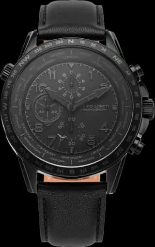 Filippo Loreti Watches Oscura All Black 45mm Leather