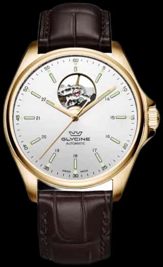 Glycine Men's Combat Classic Open Heart 40mm Automatic Watch GL0121