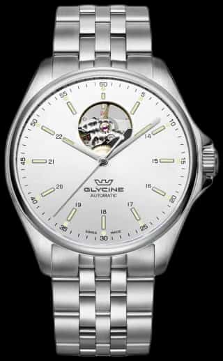 Glycine Men's Combat Classic Open Heart 40mm Automatic Watch GL0460