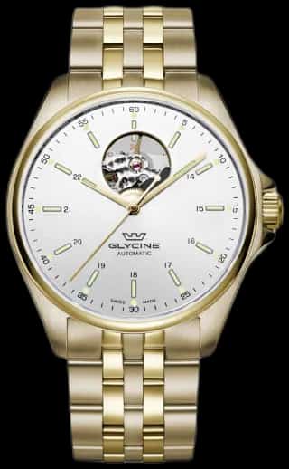 Glycine Men's Combat Classic Open Heart 40mm Automatic Watch GL0461