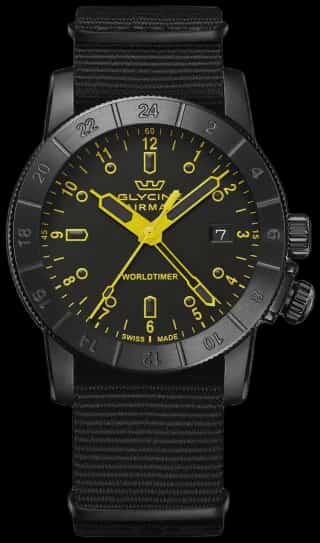 Glycine Men's Airman Worldtimer GMT 42mm Quartz Watch GL1029