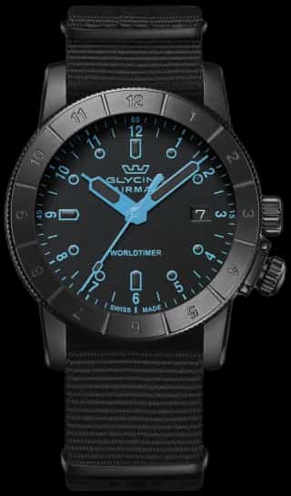 Glycine Men's Airman Worldtimer 42mm Quartz Watch GL1034