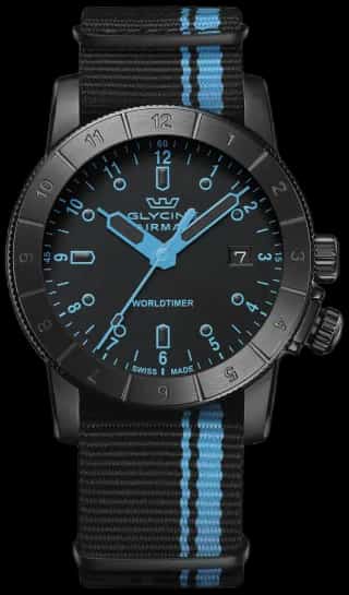 Glycine Men's Airman Worldtimer 42mm Quartz Watch GL1035