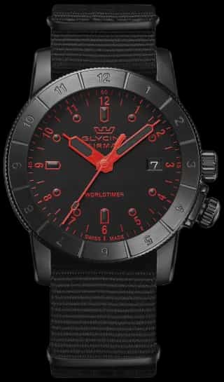 Glycine Men's Airman Worldtimer 42mm Quartz Watch GL1036