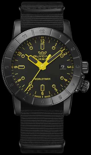 Glycine Men's Airman Worldtimer 42mm Quartz Watch GL1038
