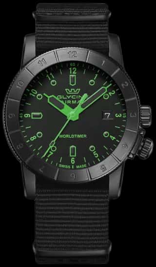Glycine Men's Airman Worldtimer 42mm Quartz Watch GL1040