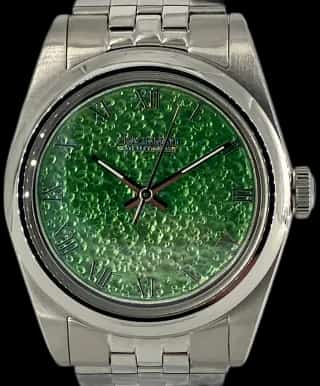 Cincinnati Watch Company Green Enamel over Hammered Finish