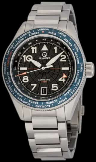Islander Islander Calabro GMT World Time Automatic Watch with Anthracite Dial #ISL-316