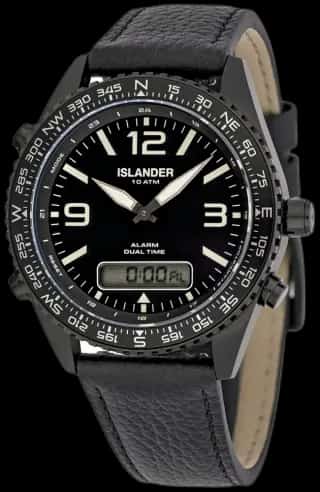 Islander Islander Rocky Point PVD Analog-Digital Watch with Black Dial #ISL-331