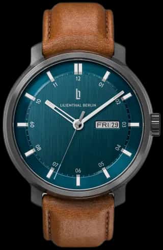 Lilienthal Berlin Neolux Day Date – Dark Silver Blue