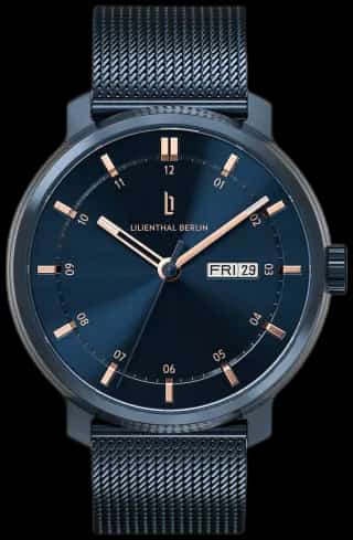 Lilienthal Berlin Neolux Day Date – Blue Rose Gold