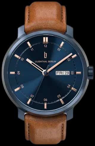 Lilienthal Berlin Neolux Day Date – Blue Rose Gold