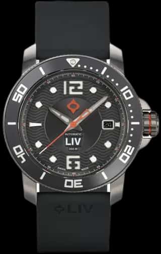 LIV Watches GX-Diver's 44mm Rose Gold Crater Gray