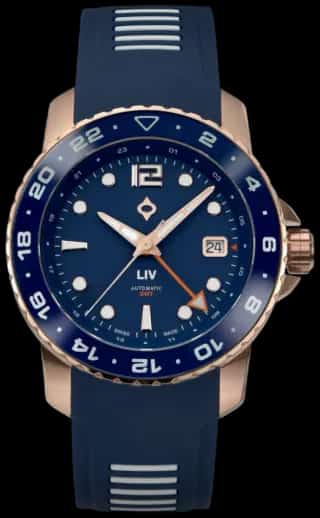 LIV Watches Trekker GMT Blue / Rose