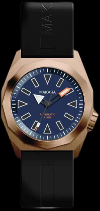 Makara Watches Sea Serpent Bronze & Navy