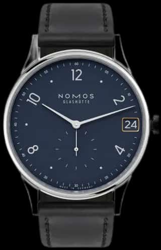 NOMOS Glashütte Minimatik 39 date blue