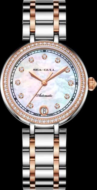 Seagull Lady's Series Diamond-set Mother-of-Pearl Dial Dress Watch 32mm