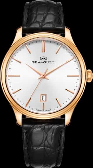 Seagull Couple Dress Watch 18K Gold Case Bezel Watch 40mm/34mm