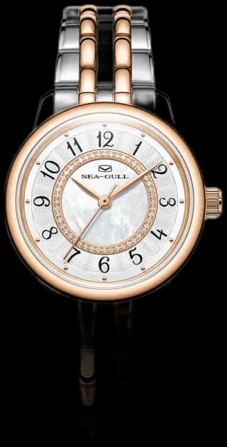 Seagull Ladies Series Concentric Circles Diamond-set Dial Dress Watch 32mm