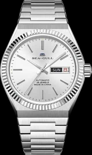 Seagull Bilingual Day-date Calendar Dress Watch 38mm