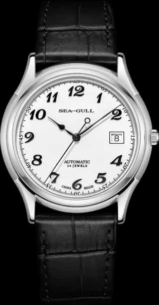 Seagull Slim Enamel Dial Ultra-Thin Dress Watch 39mm