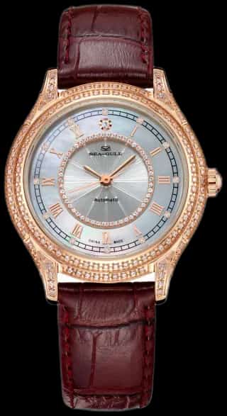 Seagull Diamond-set Mother-of-Pearl Dial Vintage Lady's Watch 34mm