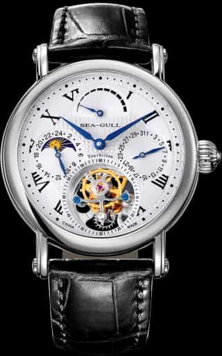 Seagull Artisan Heritage Series Multifunction Celestial Calendar Power Reserve Indicator Eccentric Tourbillon 39mm