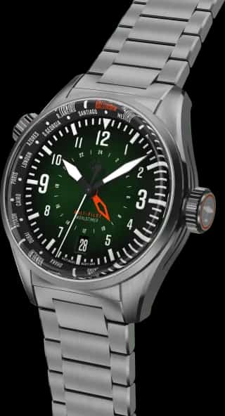 TSAO Baltimore Balt-Pilot Worldtimer Dark Emerald