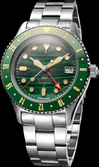 Undone Basecamp Malachite Dial Silver
