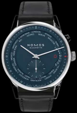 NOMOS Glashütte Zürich Worldtimer midnight blue