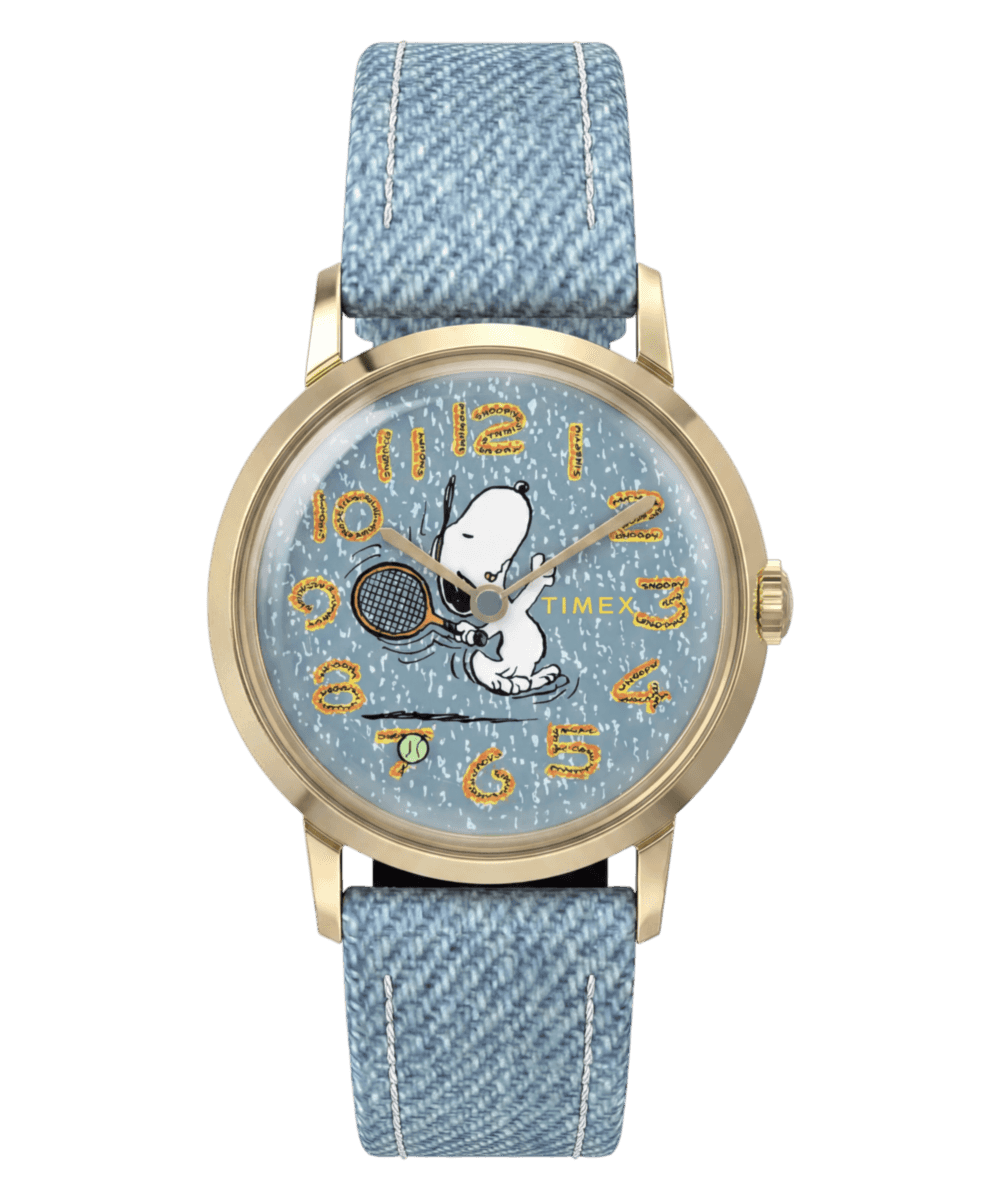 Timex Peanuts x Timex Marlin 1965 Reissue Inspired Snoopy Tennis 34mm Fabric