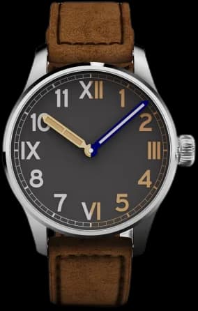 Military Vintage Cali 40mm Ruthenium Dial
