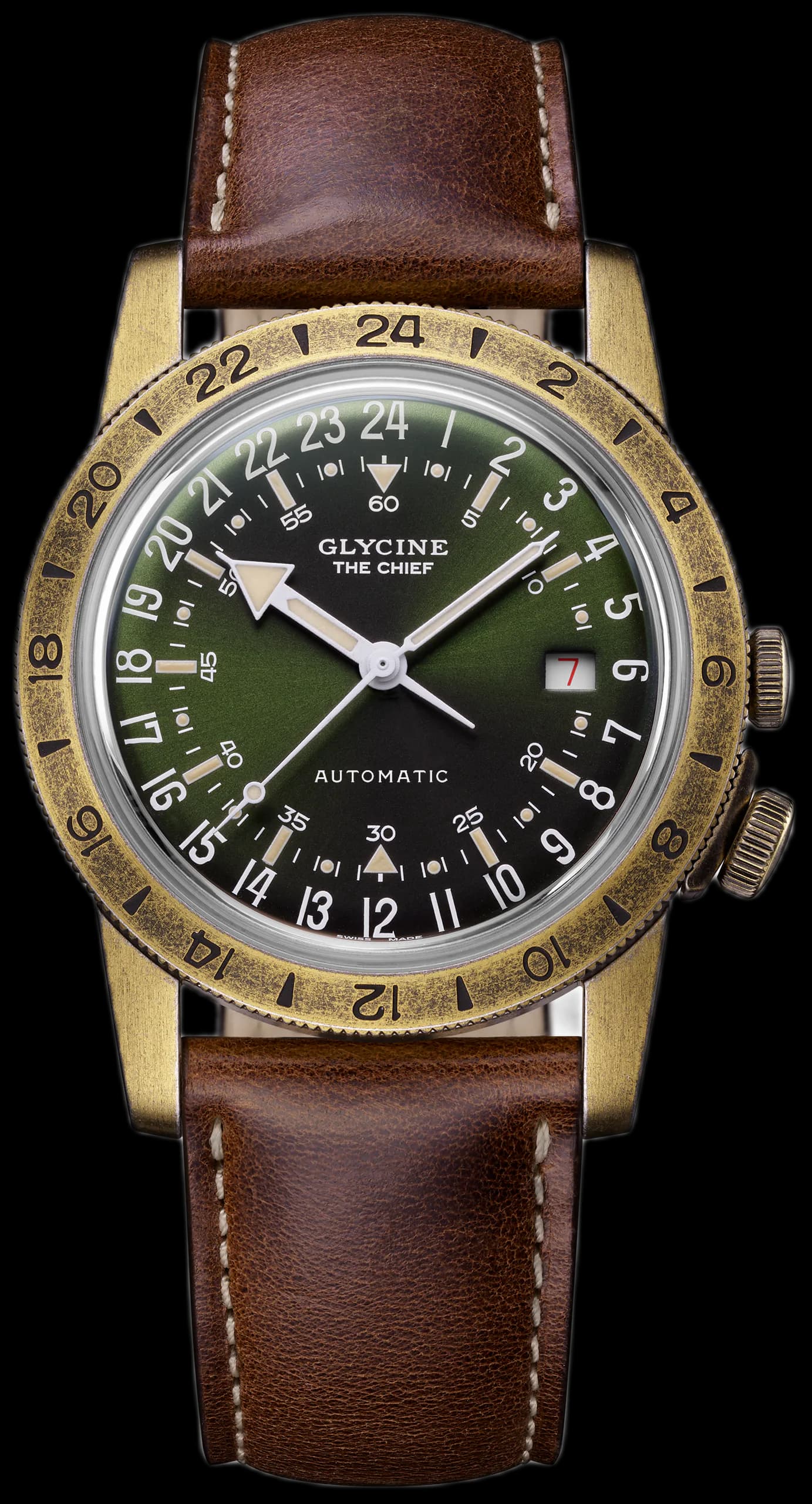 Men's Airman Vintage The Chief Purist 40mm Automatic Watch GL0413