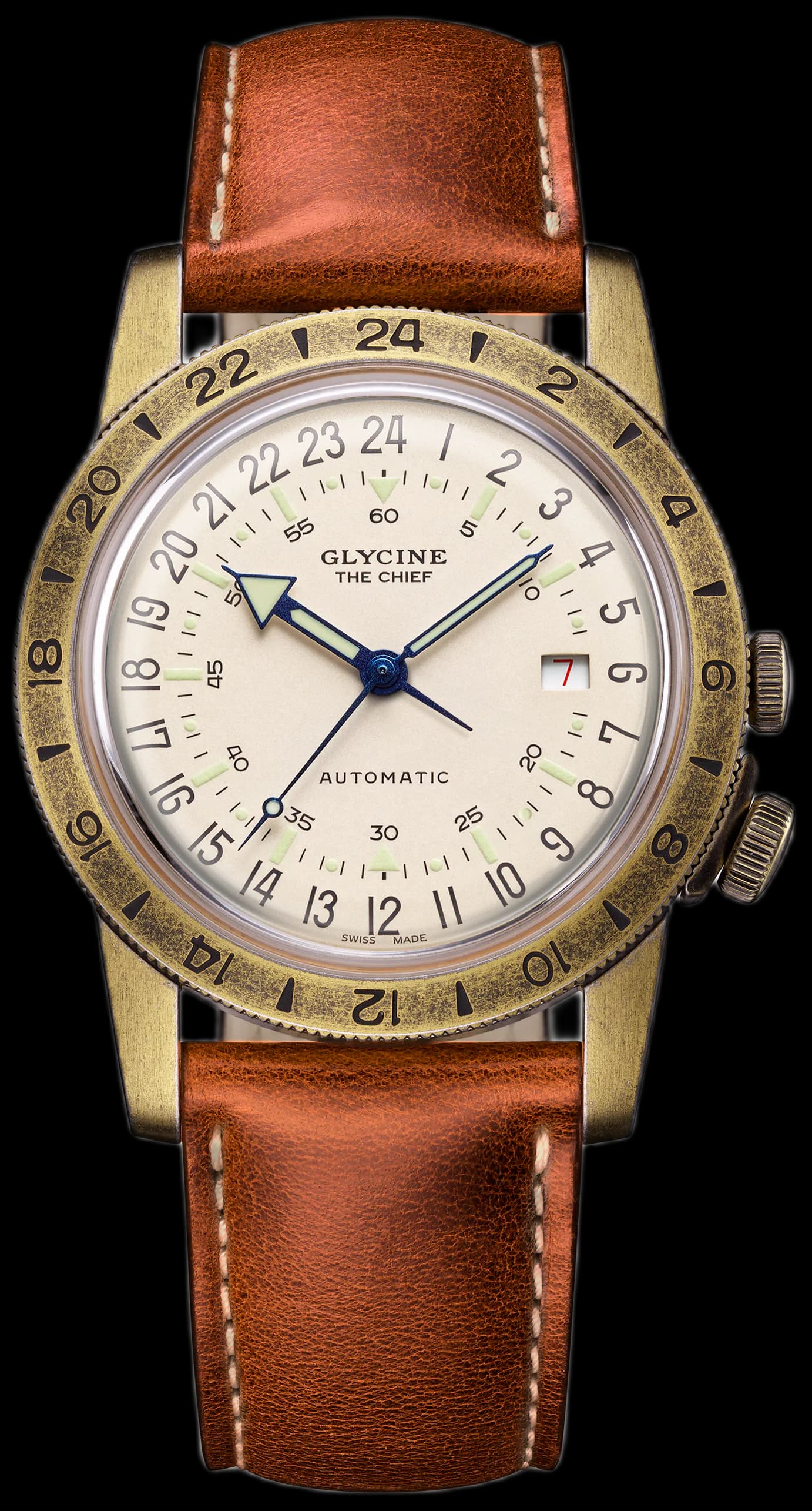 Men's Airman Vintage The Chief Purist 40mm Automatic Watch GL0415