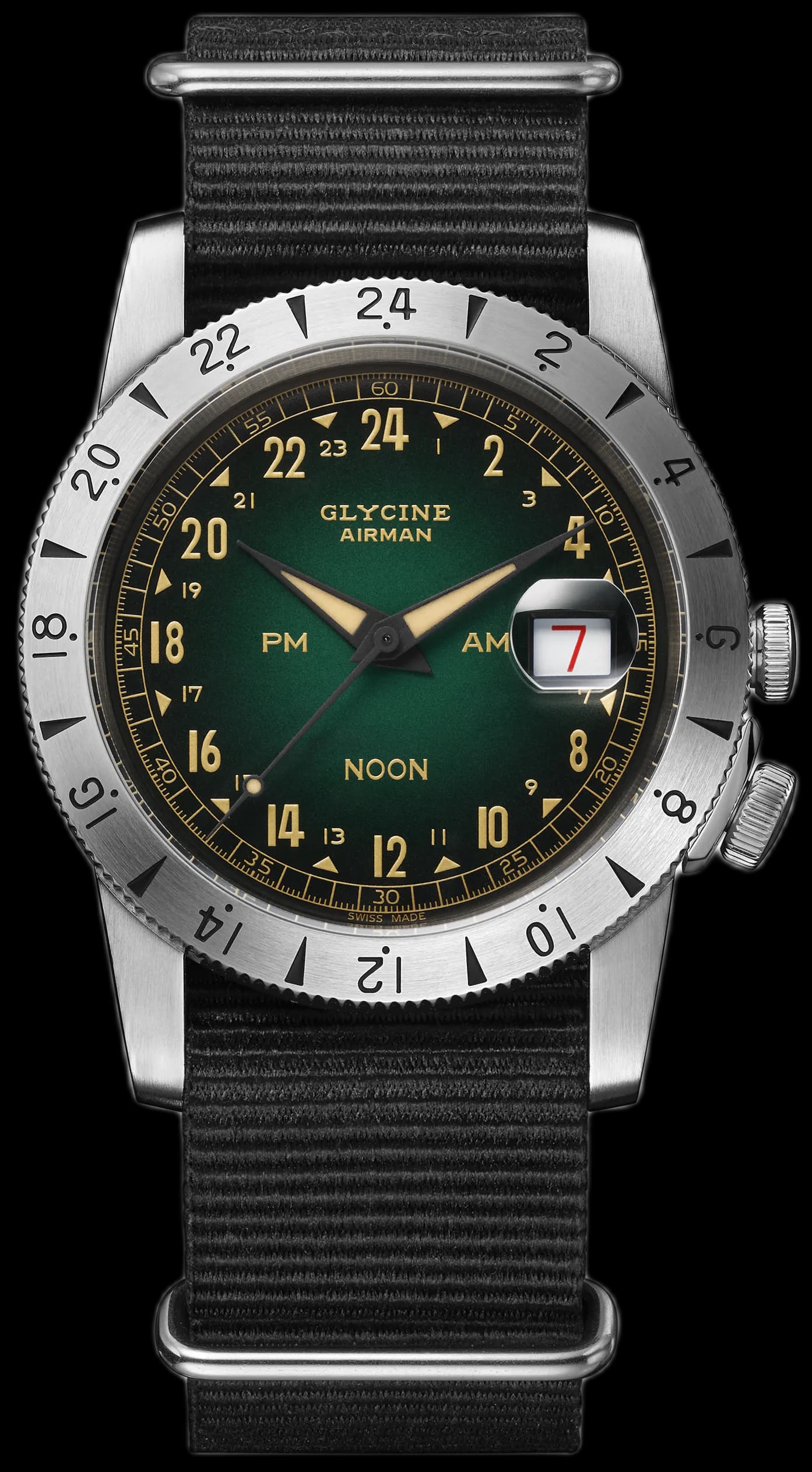 Men's Airman Vintage Noon Purist 40mm Automatic Watch GL0476