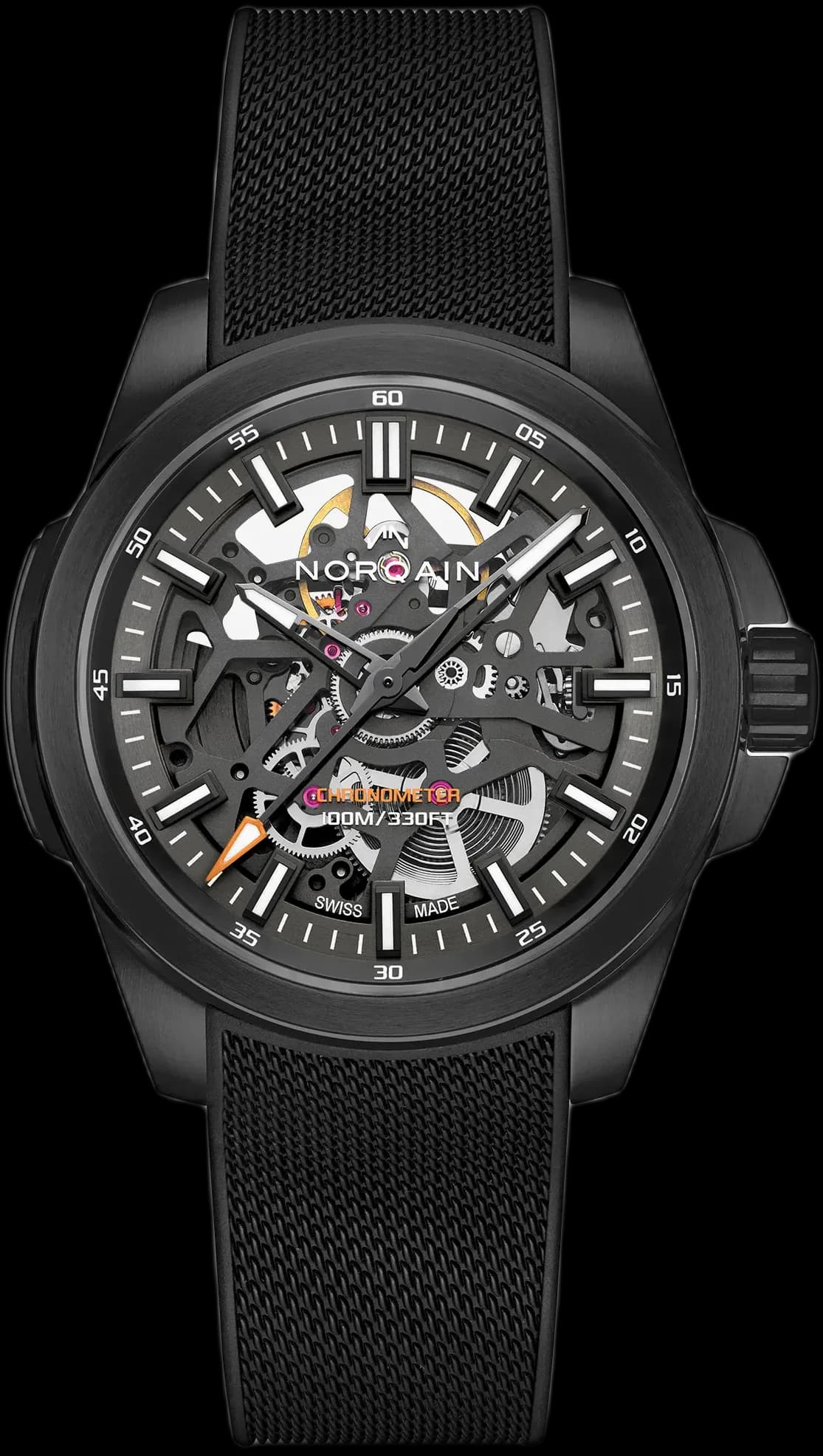 Independence Skeleton 40mm DLC Anthracite Orange